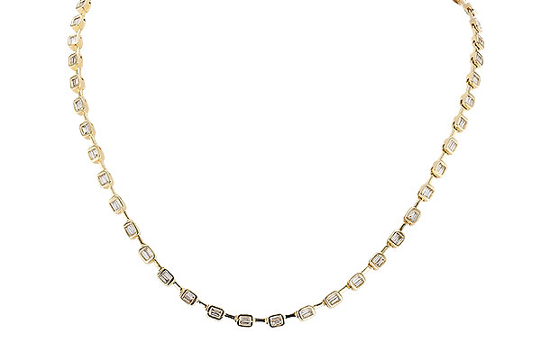 B283-13949: NECKLACE 2.05 TW BAGUETTES (17 INCHES)
