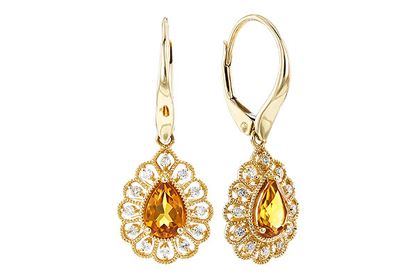 A283-12168: EARR .74 TW CITRINE .90 TGW