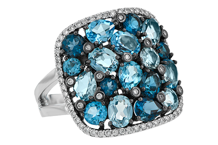 B196-77577: LDS RG 3.67 BLUE TOPAZ 3.94 TGW