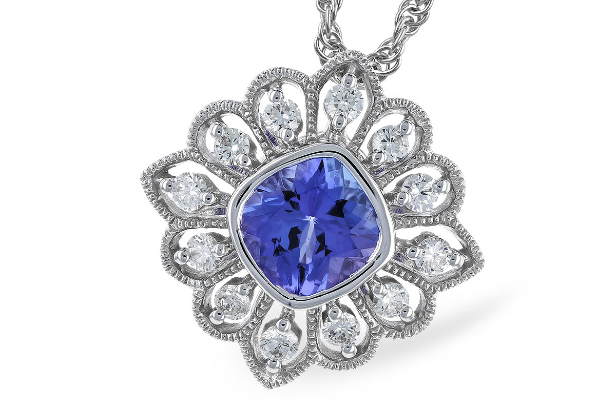 B283-12177: NECK .98 TANZANITE 1.24 TGW (6MM TANZ)