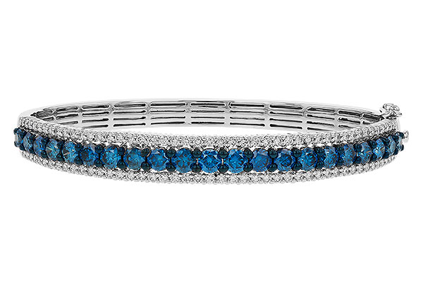 B284-04877: BANGLE 4.05 BLUE DIAS 5.50 TW