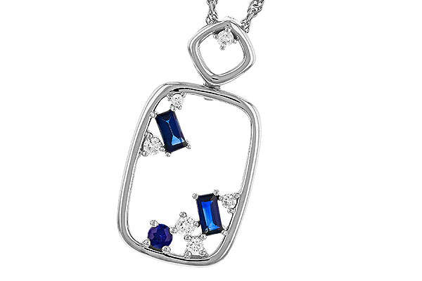B284-05768: NECKLACE .35 TW SAPPHIRE .46 TGW