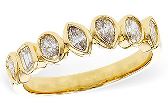 B284-06722: LDS DIA WED RG .62 TW FANCY CUT DIAS