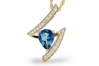 E284-01213: NECK 1.04 LONDON BLUE TOPAZ 1.23 TGW (8x6MM)