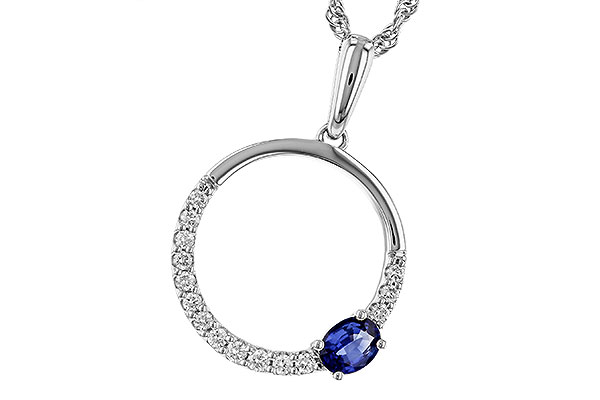 F284-03013: NECKLACE .28 SAPPHIRE .43 TGW