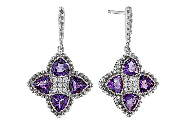 F284-04822: EARRINGS 1.41 AMETHYST 1.50 TGW