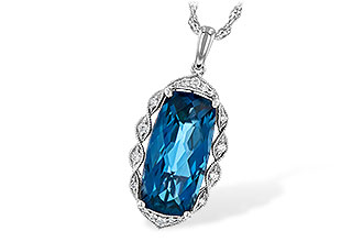 G199-46640: NECK 6.70 LONDON BLUE TOPAZ 6.81 TGW