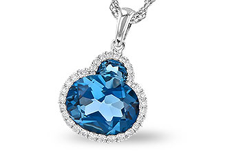 G282-24894: NECK 2.86 LONDON BLUE TOPAZ 3.00 TGW (10X8 OVAL)