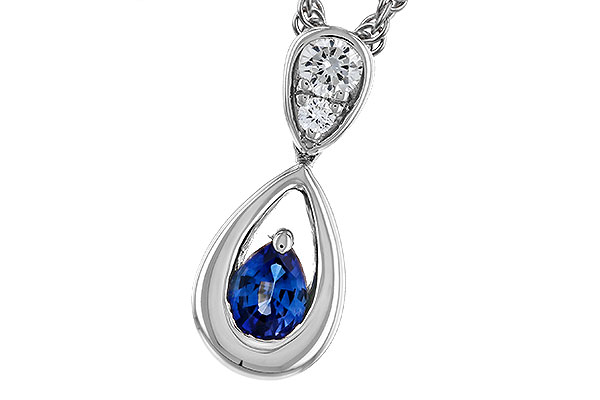 G284-03049: NECKLACE .21 SAPPHIRE .27 TGW (4x3 SAPP)