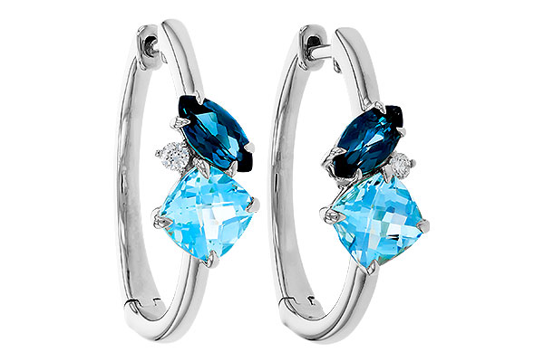 G284-03913: EARRINGS 1.82 TW BLUE TOPAZ 1.86 TGW