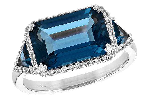 K199-47585: LDS RG 4.60 TW LONDON BLUE TOPAZ 4.82 TGW (12x8MM)