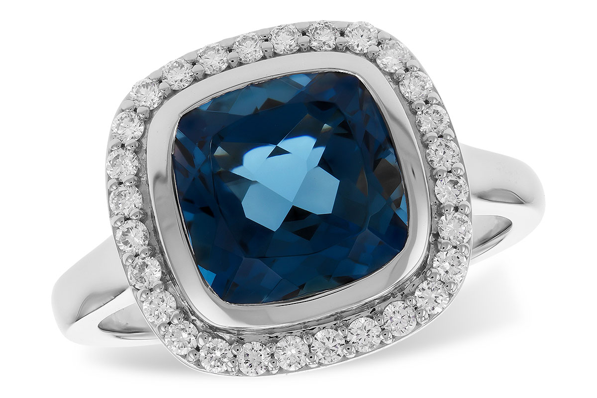 K283-15758: LDS RG 3.85 LONDON BLUE TOPAZ 4.15 TGW (9MM LBT)